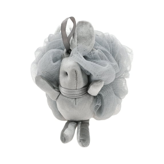 Unique Bargains 1 Pc Rabbit Bath Shower Loofah Sponge Body Puffs Gray