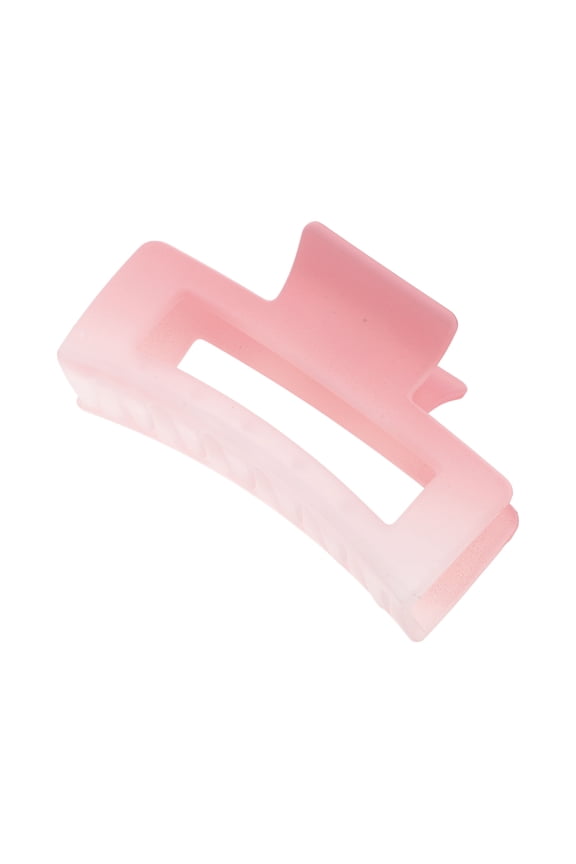 1 Pc Rectangle Frosted Hair Clips Hairdo Clip for Daily Gradient Pink