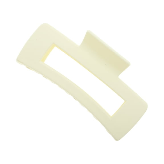 Unique Bargains 1 Pc Rectangle Frosted Hair Clips Hairdo Clip for Home White