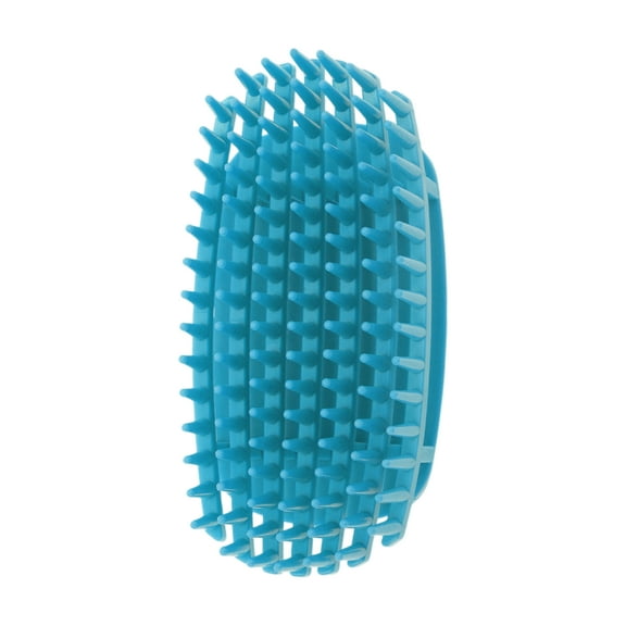 Unique Bargains 1 Pc Rectangle Hair Shampoo Brush for Head Massage 4.33"x2.17"x2.56" Blue