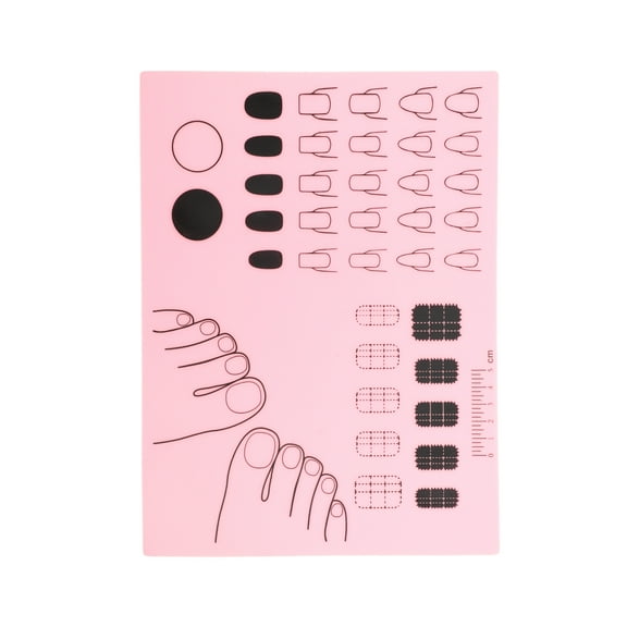 Unique Bargains 1 Pc Rectangular Foldable Nail Art Stamping Mat Pink