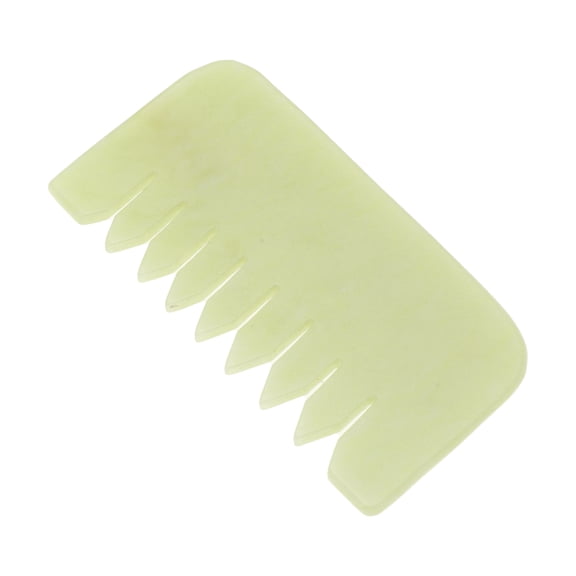 Unique Bargains 1 Pc Rectangular Head Massage Comb for Home Light Green Natural Jade