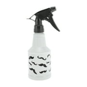 Unique Bargains 1 Pc Refillable Spray Bottles Moustache Pattern Hair Spray Bottles for Hair 300ml Black White