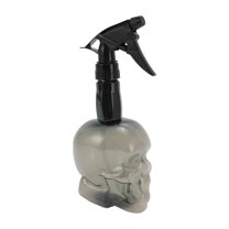 Unique Bargains 1 Pc Refillable Spray Bottles Skull Shape Hair Spray Bottles for Hair 550ml Clear Gray