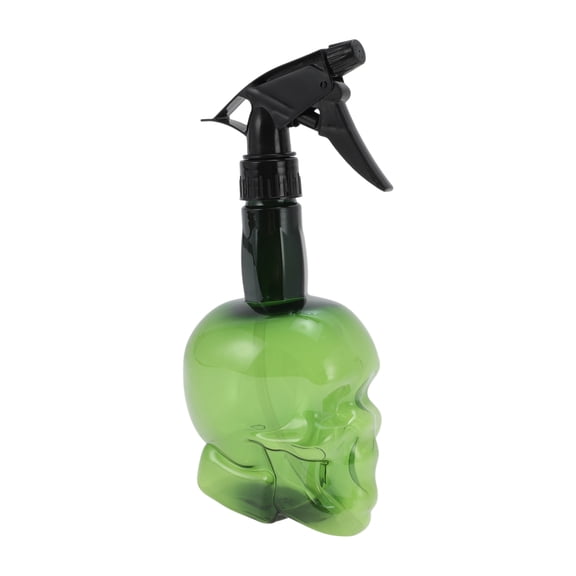 Unique Bargains 1 Pc Refillable Spray Bottles Skull Shape Hair Spray Bottles for Hair 550ml Clear Green