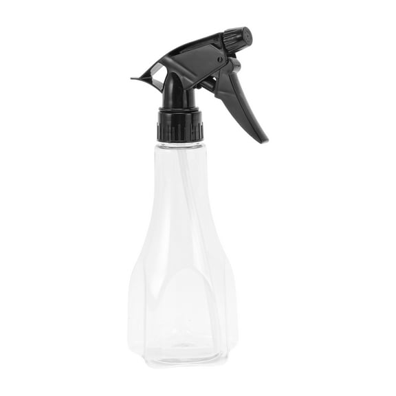 Unique Bargains 1 Pc Refillable Spray Bottles Square BottomHair Spray Bottles for Hair 300ml Clear White
