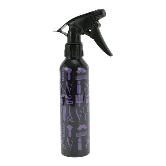 Unique Bargains 1 Pc Refillable Spray Bottles Tools Pattern Hair Spray Bottles for Hair 300ml Black