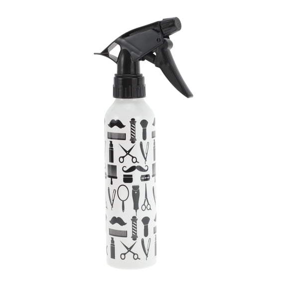 Unique Bargains 1 Pc Refillable Spray Bottles Tools Pattern Hair Spray Bottles for Hair 300ml White