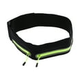 thumbnail image 1 of Unique Bargains 1 Pc Reflective Double Pocket Running Waist Pack for Hiking Gym Polyester Black, 1 of 4