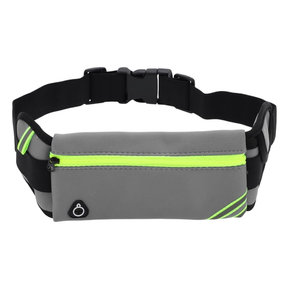 Unique Bargains 1 Pc Reflective without Kettle Bag Running Waist Pack for Hiking Gym EVA Gray