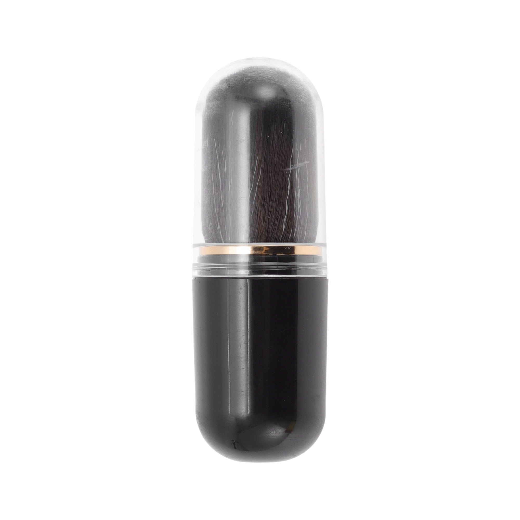 Unique Bargains 1 Pc Retractable Makeup Brush for Daily Makeup Application Black