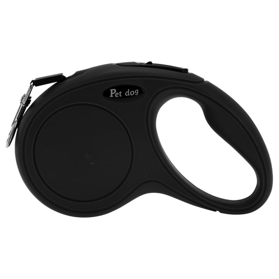Unique Bargains 1 Pc Retractable Pet Leash Classic Dog Leash for Pet 196.85" Black