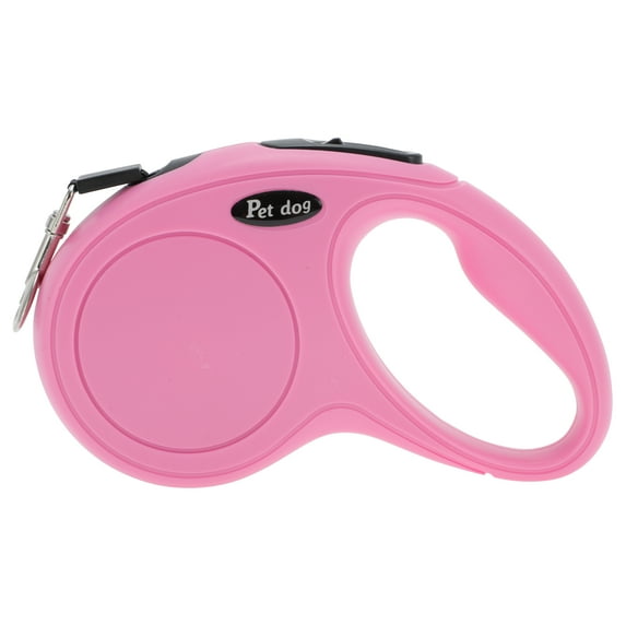Unique Bargains 1 Pc Retractable Pet Leash Classic Dog Leash for Pet 196.85" Pink