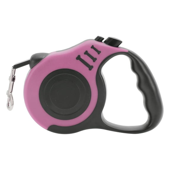 Unique Bargains 1 Pc Retractable Pet Leash Ergonomic Dog Leash for Pet 196.85" Pink
