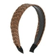 thumbnail image 1 of Unique Bargains 1 Pc Retro Braided Headband 6.1"x4.72" Brown, 1 of 6