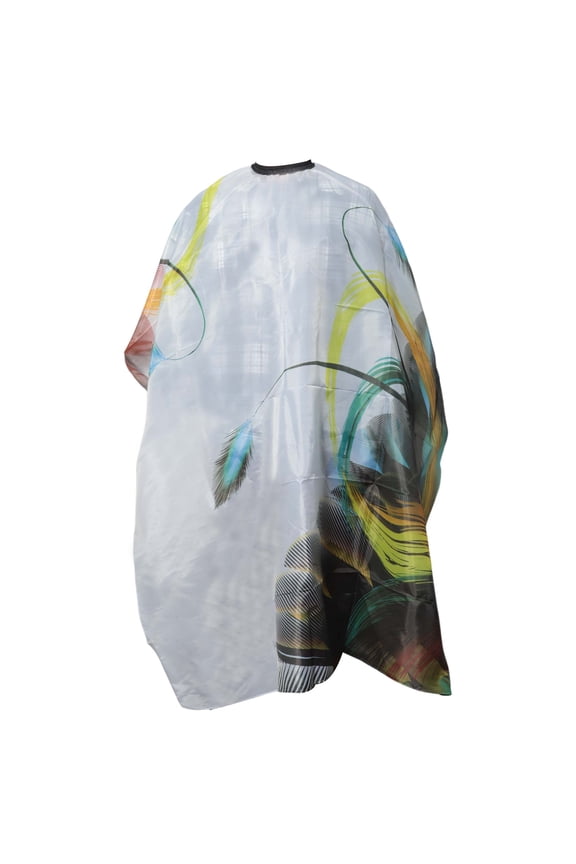 1 Pc Retro Feather Pattern Hair Cutting Cape 61.02"x53.15" Blue White