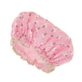 thumbnail image 1 of Unique Bargains 1 Pc Reusable Birds Pattern Shower Cap for Shower Pink Polyester Cotton PEVA, 1 of 7