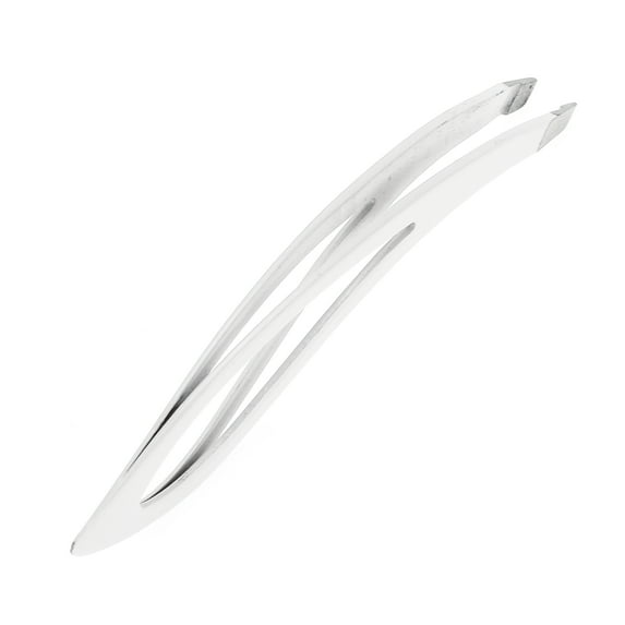 Unique Bargains 1 Pc Reusable Eyebrow Tweezer for Bathroom Travel Hotel White Stainless Steel