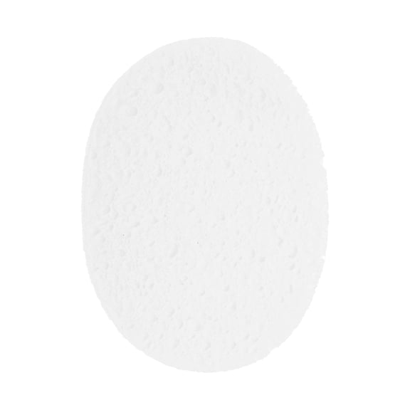 Unique Bargains 1 Pc Reusable Facial Sponges Oval for Removing Dirt 4.53"x3.66"x0.39" White