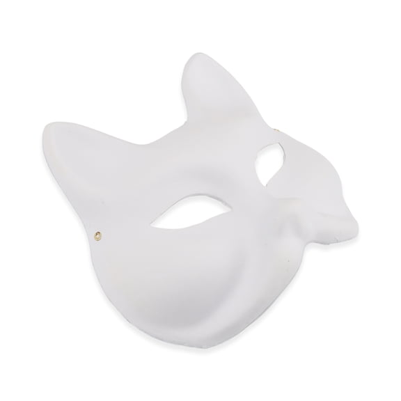 Unique Bargains 1 Pc Reusable Foxes Party Mask White Pulp