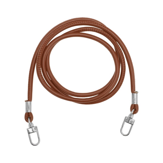 Unique Bargains 1 Pc Reusable Handbag Strap for Office Light Brown PU Metal
