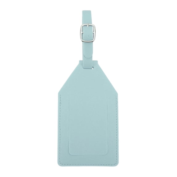 Unique Bargains 1 Pc Reusable Luggage Tag for Travelling Light Blue Polyurethane