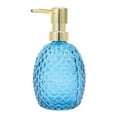 thumbnail image 1 of Unique Bargains 1 Pc Reusable Pineapple-shaped Soap Dispenser 11.84oz Blue Gold Tone, 1 of 6