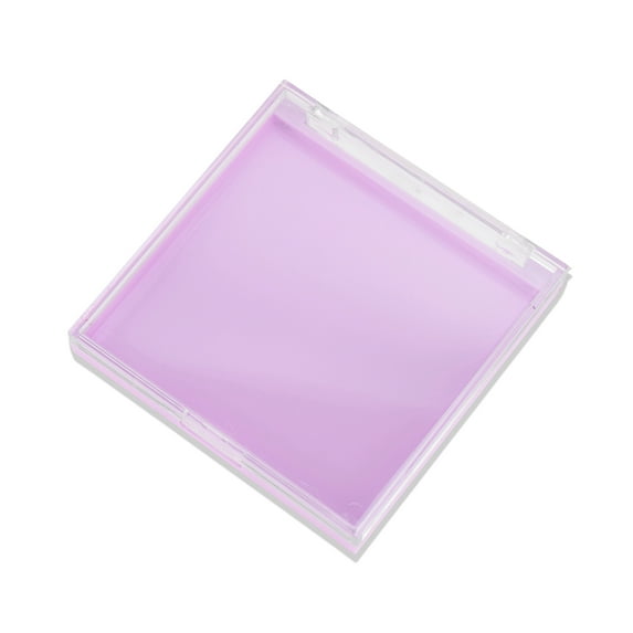 Unique Bargains 1 Pc Reusable Single Layer Square Nail Storage Box Purple Plastic