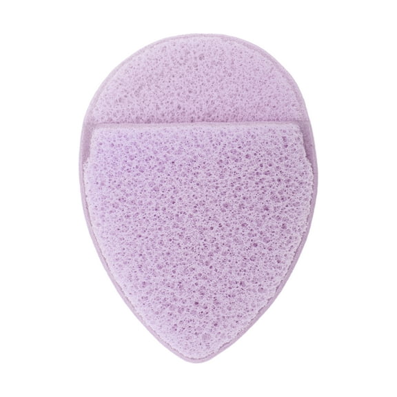 Unique Bargains 1 Pc Reusable Sponge Face Scrubber Teardrop for Removing Makeup 3.74"x2.56" Purple