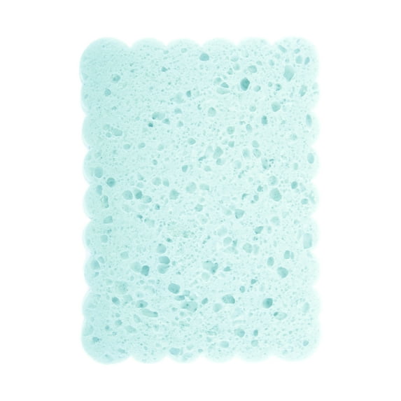 Unique Bargains 1 Pc Reusable Sponge Face Scrubber Thickening for Removing Makeup 4.33"x3.15" Blue