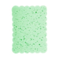 Unique Bargains 1 Pc Reusable Sponge Face Scrubber Thickening for Removing Makeup 4.33"x3.15" Green