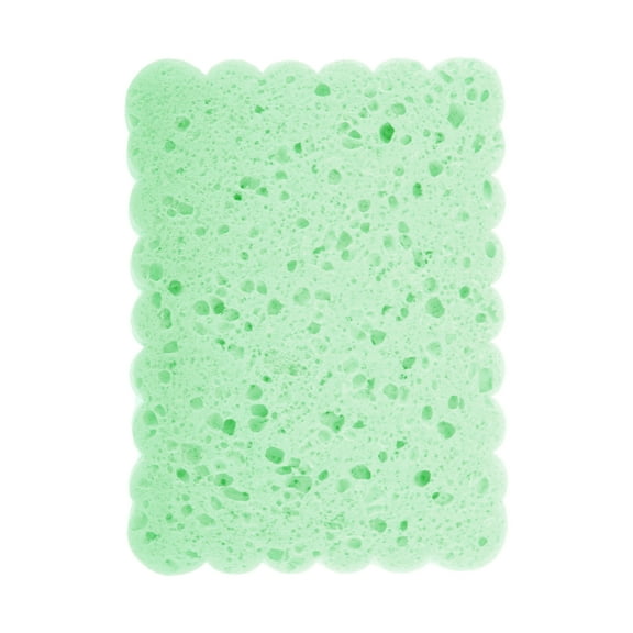 Unique Bargains 1 Pc Reusable Sponge Face Scrubber Thickening for Removing Makeup 4.33"x3.15" Green