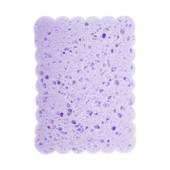 Unique Bargains 1 Pc Reusable Sponge Face Scrubber Thickening for Removing Makeup 4.33"x3.15" Purple