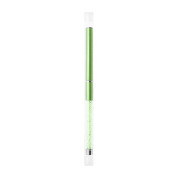 Unique Bargains 1 Pc Rhinestone Eyelash Brush for Bathroom Green Plastic Nylon