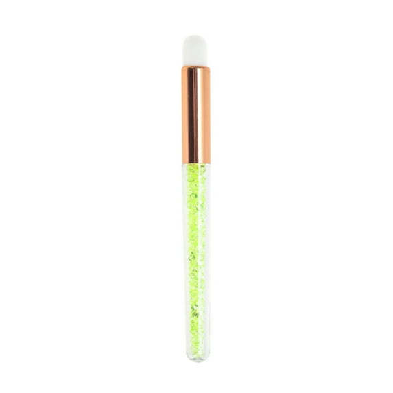 Unique Bargains 1 Pc Rhinestone Nose Brush for Bathroom Green Plastic Handle Nylon Hair
