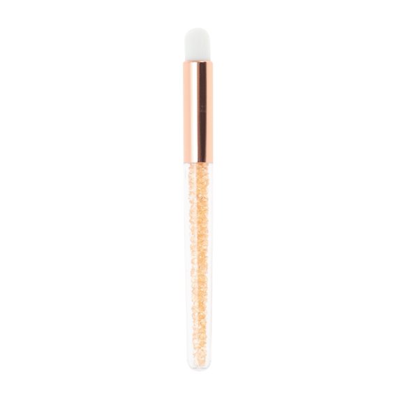 Unique Bargains 1 Pc Rhinestone Nose Brush for Bathroom Yellow Plastic Handle Nylon Hair