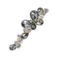 thumbnail image 1 of Unique Bargains 1 Pc Rhinestones Butterfly French Barrette Hair Clips Hairdo Clip for Home Gray Black, 1 of 5