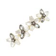thumbnail image 1 of Unique Bargains 1 Pc Rhinestones Flower French Barrette Hair Clips Hairdo Clip for Home Gold Tone Pink Gray, 1 of 5