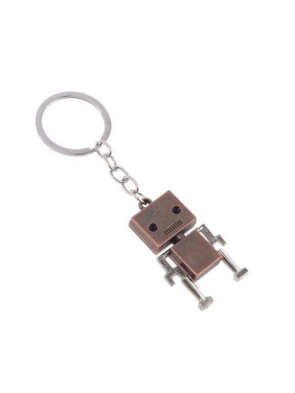1 Pc Robot Keychain Dark Red Zinc Alloy