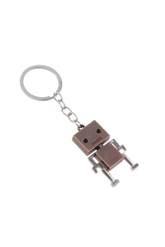 1 Pc Robot Keychain Dark Red Zinc Alloy