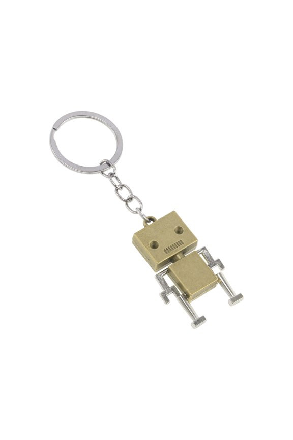 1 Pc Robot Keychain Silver Tone Zinc Alloy
