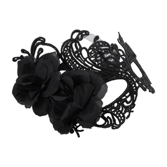 Unique Bargains 1 Pc Rose Phoenixs Party Mask Black Lace
