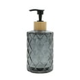 thumbnail image 1 of Unique Bargains 1 Pc Round Bottom Diamond Pattern Soap Dispenser 11.16oz Gray Black, 1 of 6