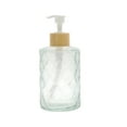 thumbnail image 1 of Unique Bargains 1 Pc Round Bottom Diamond Pattern Soap Dispenser 11.16oz Transparent, 1 of 6