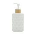 thumbnail image 1 of Unique Bargains 1 Pc Round Bottom Diamond Pattern Soap Dispenser 11.16oz White, 1 of 6
