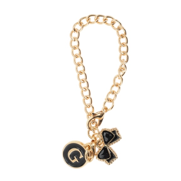 Unique Bargains 1 Pc Round Bow Letter G Water Cup Pendant for Travelling Black Alloy