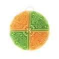 thumbnail image 1 of Unique Bargains 1 Pc Round Double-sided Bath Brush Shower Brush Yellow Green, 1 of 6