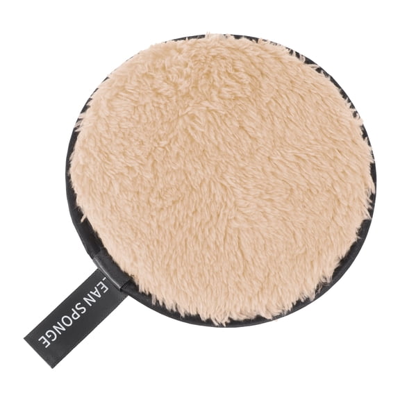Unique Bargains 1 Pc Round Facial Sponges 3.94"x3.94" Beige