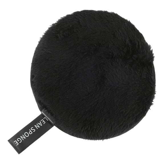 Unique Bargains 1 Pc Round Facial Sponges 4.72"x4.72" Black