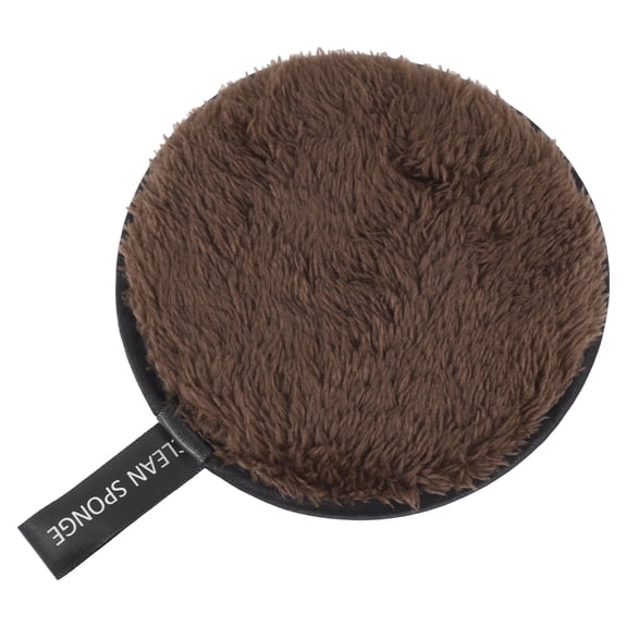 Unique Bargains 1 Pc Round Facial Sponges 4.72"x4.72" Brown